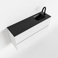 Toiletmeubel Mondiaz Ada | 100 cm | Meubelkleur Talc | Lex wastafel Urban Rechts | 1 kraangat Toiletmeubel Mondiaz Ada | 100 cm | Meubelkleur Talc | Lex wastafel Urban Rechts | 1 kraangat