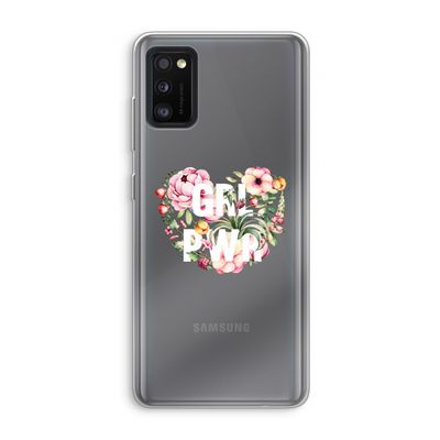 GRL PWR Flower: Samsung Galaxy A41 Transparant Hoesje