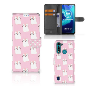 Motorola G8 Power Lite Telefoonhoesje met Pasjes Sleeping Cats