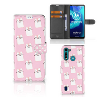 Motorola G8 Power Lite Telefoonhoesje met Pasjes Sleeping Cats