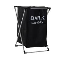 Wasmand Profi - 1x opvang waszak - 60L compartiment - Dark - 39 x 38 x 60 cm - aluminium frame