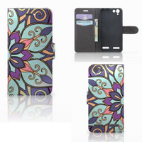 Lenovo Vibe K5 Hoesje Purple Flower - thumbnail