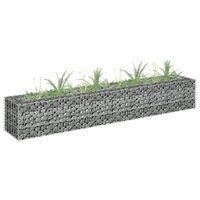 Gabion plantenbak verhoogd 180x30x30 cm gegalvaniseerd staal