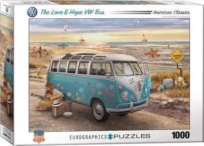 The Love & Hope VW Bus - Greg Giordano Puzzel 1000 Stukjes