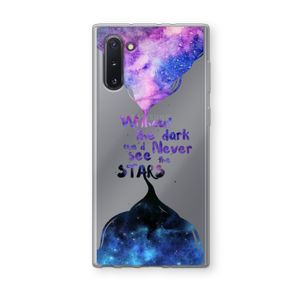 Stars quote: Samsung Galaxy Note 10 Transparant Hoesje
