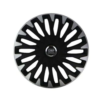 Hubkap OMP OMPS07021412 Zilverkleurig Zwart 14"