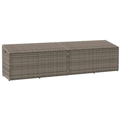 Tuinbox 220x50x58 cm poly rattan grijs
