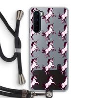 Musketon Unicorn: OnePlus Nord Transparant Hoesje met koord