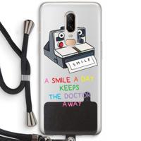 Smile: OnePlus 6 Transparant Hoesje met koord