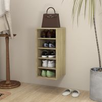 VidaXL Schoenenkast 31,5x35x70 cm bewerkt hout sonoma eikenkleurig