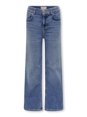 Kids ONLY winter jeansbroek meisjes - blauw - KogMadison - wide leg fit