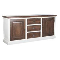 Dressoir DKD Home Decor Wit Donkerbruin Mangohout (180 x 46 x 83 cm)