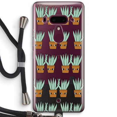 Sansevieria: HTC U12+ Transparant Hoesje met koord