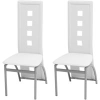 Eetkamerstoelen 2 st kunstleer wit
