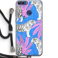 Tijger: Huawei P Smart (2018) Transparant Hoesje met koord