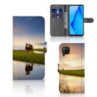 Huawei P40 Lite | Telefoonhoesje | Met pasjeshouder | Koe