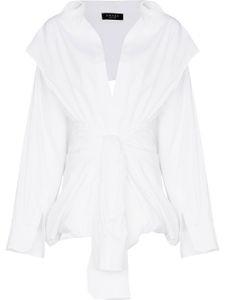 A.W.A.K.E. Mode blouse à fermeture nouée - Blanc