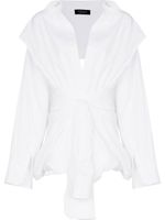 A.W.A.K.E. Mode blouse à fermeture nouée - Blanc