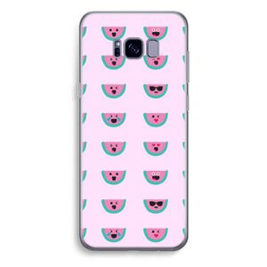 Smiley watermeloenprint: Samsung Galaxy S8 Plus Transparant Hoesje