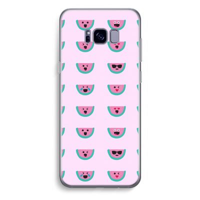 Smiley watermeloenprint: Samsung Galaxy S8 Plus Transparant Hoesje