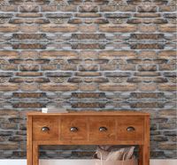Behang steen Veelkleurig steeneffect Behang steen Veelkleurig steeneffect