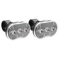 Fietslamp - 2x - LED - wit - waterbestendig - incl. batterijen