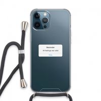 Reminder: iPhone 13 Pro Max Transparant Hoesje met koord