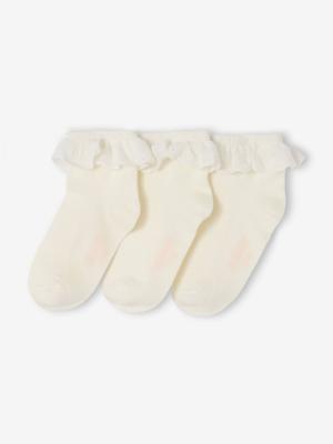 Set sokken kant ecru Set sokken kant ecru
