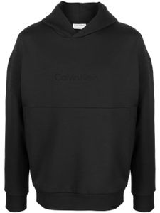 Calvin Klein hoodie à logo embossé - Noir