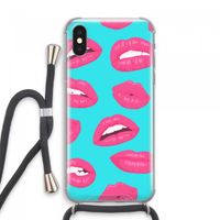 Bite my lip: iPhone XS Max Transparant Hoesje met koord