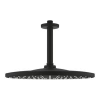 Grohe Rainshower hoofddouche met plafondarm phantom black - zwart mat