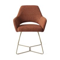 Jesper Home Yanai eetkamerstoel Tuscan Terra beehive gold