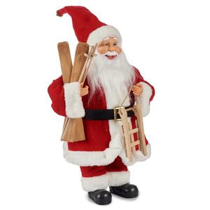 Kerstman decoratie pop - L22 x B17 x H40 cm - polyester - staand - kerst figuur - beeld