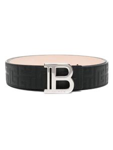 Balmain ceinture BB à plaque logo - Noir