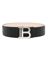 Balmain ceinture BB à plaque logo - Noir - thumbnail