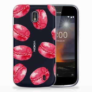 Nokia 1 Siliconen Case Pink Macarons