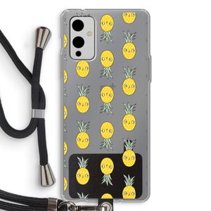 Ananas: OnePlus 9 Transparant Hoesje met koord