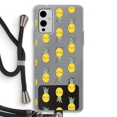 Ananas: OnePlus 9 Transparant Hoesje met koord