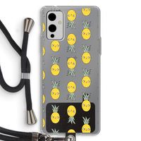 Ananas: OnePlus 9 Transparant Hoesje met koord