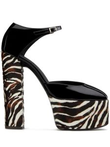 Giuseppe Zanotti escarpins à plateforme à motif zébré - Noir