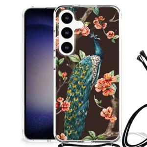 Samsung Galaxy S24 Case Anti-shock Pauw met Bloemen