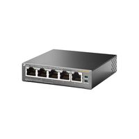 TP-LINK TL-SF1005P Unmanaged Fast Ethernet (10/100) Power over Ethernet (PoE) Zwart netwerk-switch - thumbnail