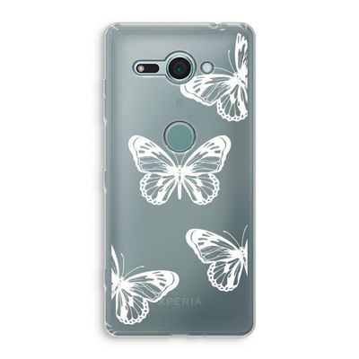White butterfly: Sony Xperia XZ2 Compact Transparant Hoesje
