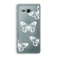 White butterfly: Sony Xperia XZ2 Compact Transparant Hoesje