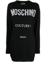 Moschino robe courte Couture en maille - Noir - thumbnail