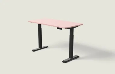 Desktronic HomeOne bureau Zwart / Zachtroze / 140x70 cm