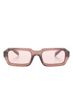 Prada Eyewear lunettes de soleil à monture rectangulaire - Marron