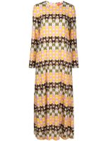 La DoubleJ Mezzaluna-print maxi dress - Blanc - thumbnail