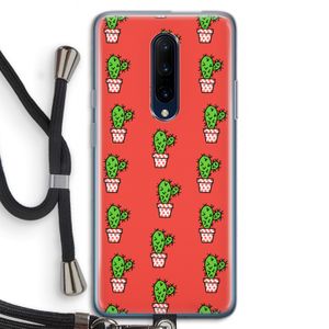 Mini cactus: OnePlus 7 Pro Transparant Hoesje met koord