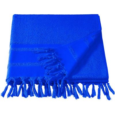 De Witte Lietaer Strandlaken Fjara 100 X 180 Cm Katoen Donkerblauw